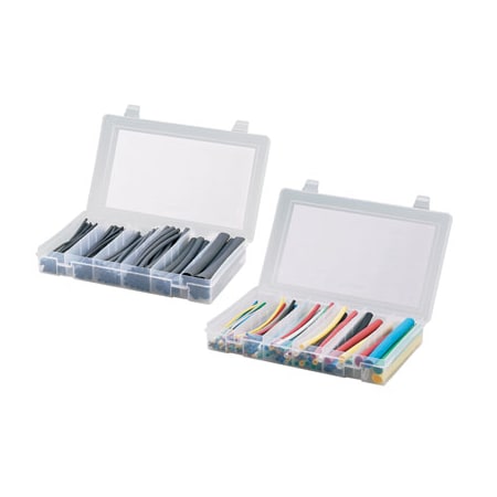 Panduit Adhesive Lined Heat Shrink Tube, Dual Wall, Thin Wall, 3:1 I.D. Shrink Ratio, Black, 6 in KP-HSTTA